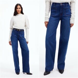 Madewell Jeans The Emmett Wide-Leg Full Length: Patch Pocket Edition Sz 28